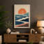 Sunset Over Hills Geometric - Wrapped Canvas-906543395-906543404