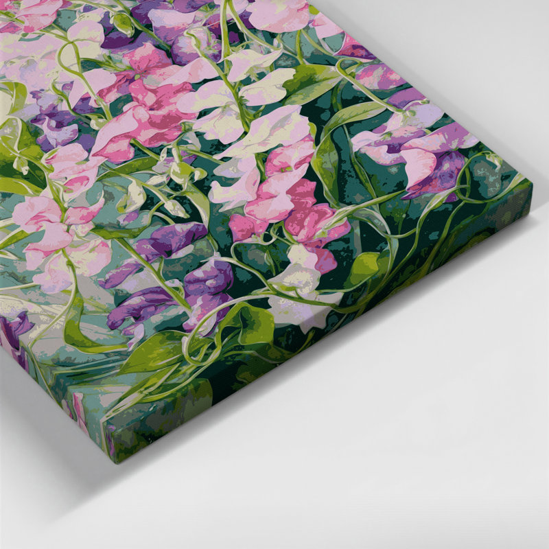 "Watercolor Botanical", art mural sur toile beige, H 20 po x l 30 po