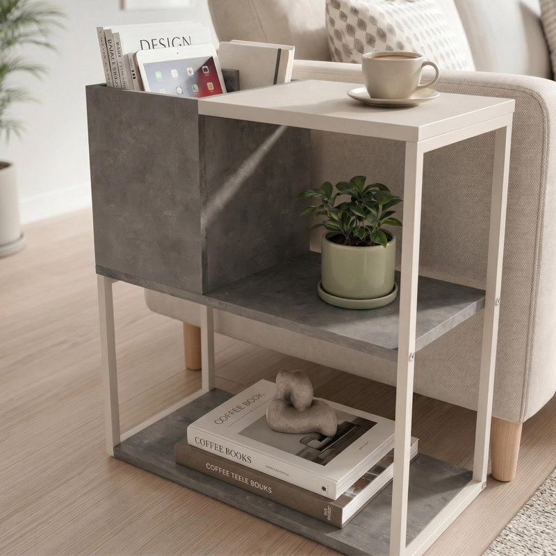 End Table, Retro Grey - Sandstone
