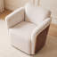 Chaise d'appoint pivotante moderne avec coque en bois de noyer et revêtement doux - entièrement assemblée-352364197