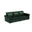 Canapé-lit Chesterfield 3 en 1 en similicuir convertible avec garniture cloutée et accoudoirs roulés, multifonctionnel pour le salon et la chambre à coucher-1315369821
