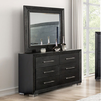 Commode 6 tiroirs avec miroir Gahla