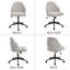 Wahson Office Chair in Linen Fabric Modern Swivel Desk Charir Height Adjustable for Bedroom Office Workplace, Khaki-1800620468