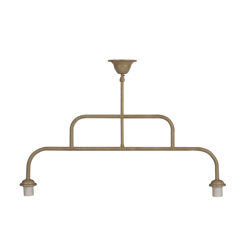 San Pablo - Light Kitchen Island Pendant, Beige and Gold Metal