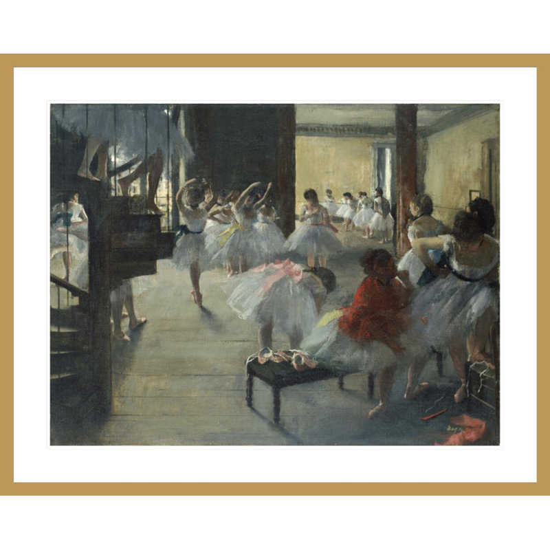 «The Dance Class» par Edgar Degas, impression giclée sur cadre, H 33,35 po x l 41,5 po