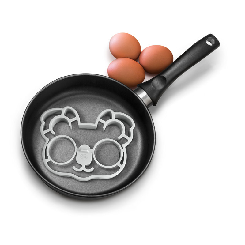 Gray Silicone Koala-Shaped Egg and Pancake Mold