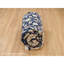 Tapis bleu en laine noué à la main 7 K 10 pi x 7 pi 10 po x 10 pi 1 po Nain Design 250 KPSI