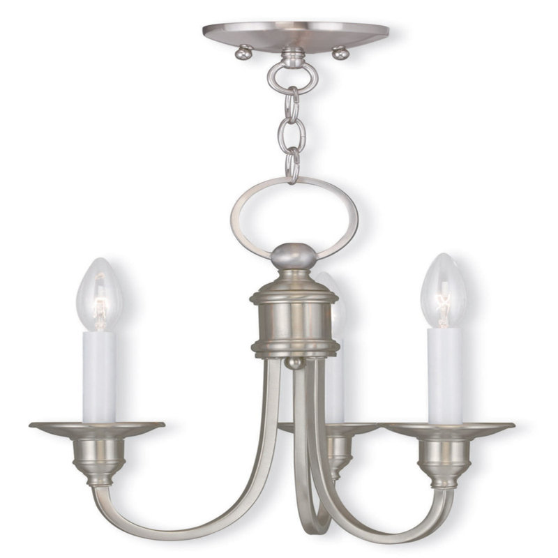 Lustre classique à 3 lumières de style bougie Aubreyana