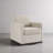 Modern Upholstered Sand Square Swivel Armchair with Matel Base-1911173917-1899272591