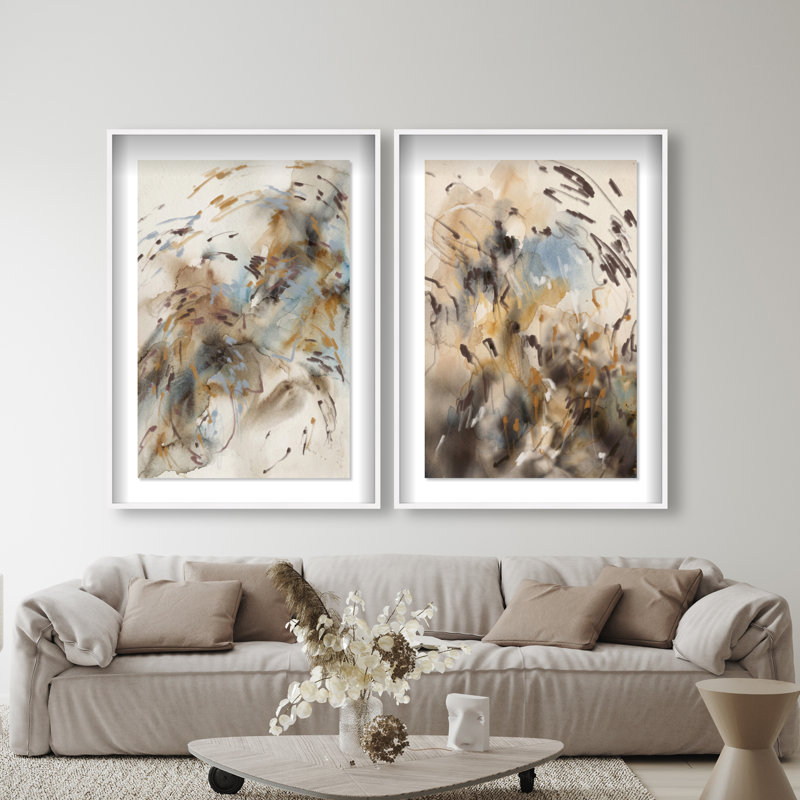 Mindfulness Set Set by Oliver Gal, 75"H x 51"W, White Shadowbox