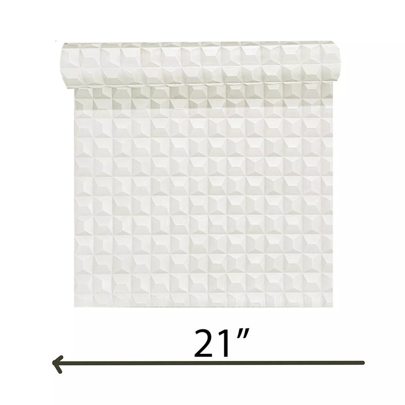 Geo White Illusion Dimensional Square Textured Geometric Modern Wallpaper Rolls