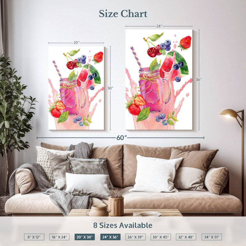 Yarlin Smoothie Splash, 36" H x 24" W