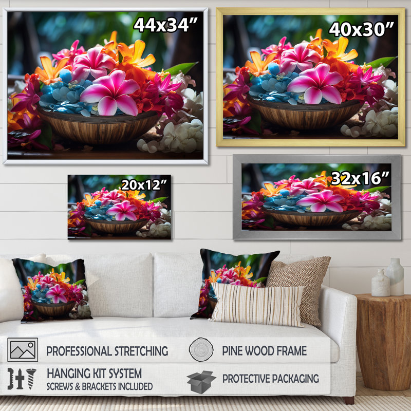 Hawaï Aloha Spirit - Hawaii, art mural, H 16 po x l 32 po x P 1 po, Cadre simple blanc
