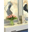 Real Touch Tulips in Glass Vase-1800222106