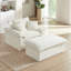 Canapé 51,77 pouces moderne à siège rembourré et à compression avec repose-pieds unique, chaise longue-999464994
