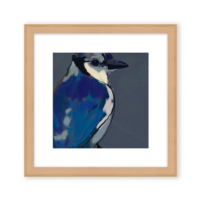 Nature Inspired Azure Aviary, 16" H x 16" W, Framed Canvas, Brown