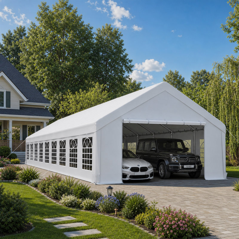 Large Gazebos, 20x60 FT Steel Canopy for Events