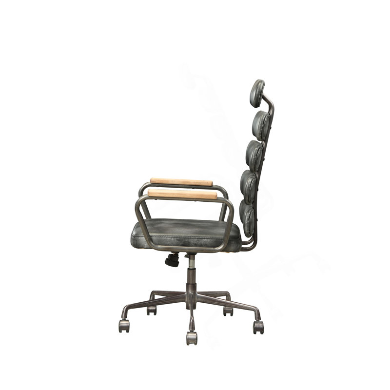 Chaise de bureau Calan, Noir/gris, Brun