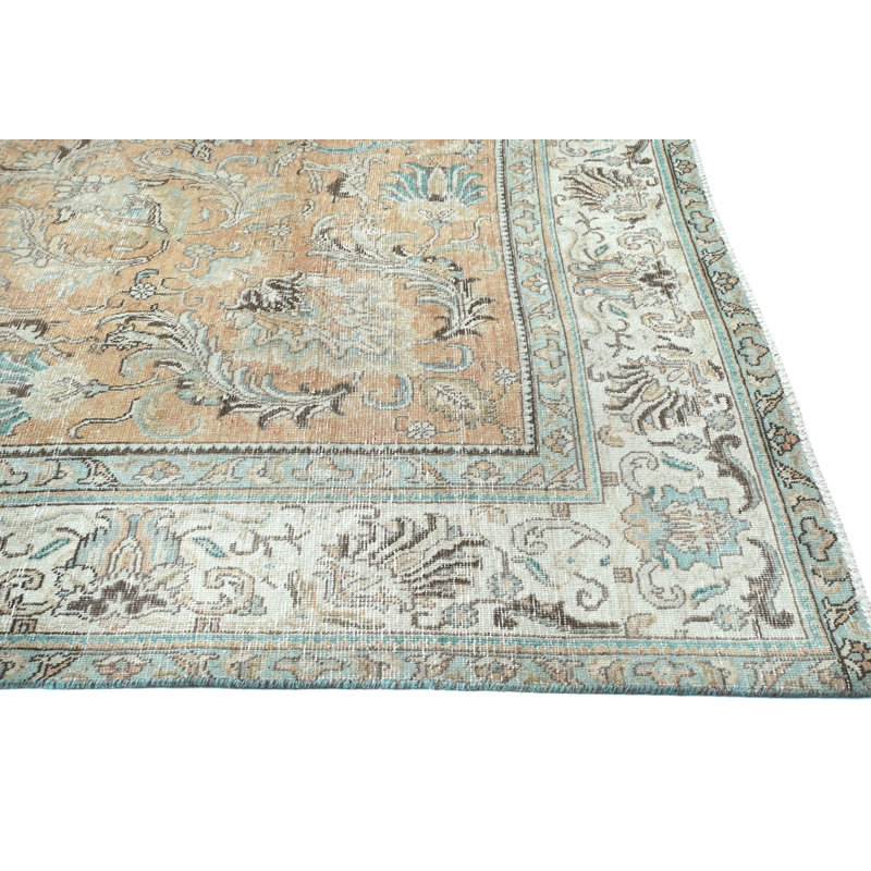 Tapis oriental traditionnel pêche 8X11 One-of-a-Kind
