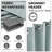 Faux Linen Total Blackout Curtains, Noise Reducing Grommet Panels with Black Backing (Set of 2)-1785563834-1785563837