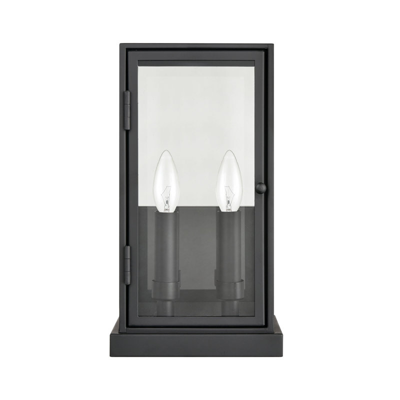 Foundation 13'' High 2-Light Outdoor Sconce - Matte Black