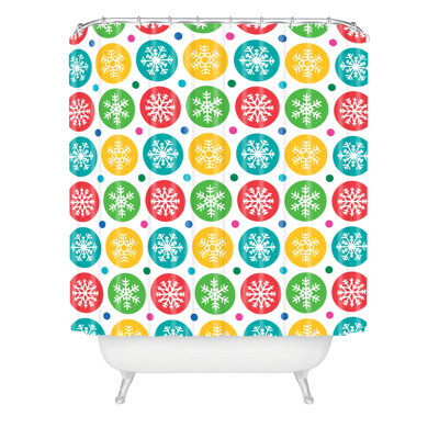 Andi Bird Polka Dots Shower Curtain