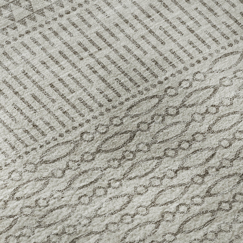 Premium Machine Washable Prisco Beige Rug, Rectangle 5' x 7'6"