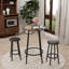 Ensemble de table de bar 3 pièces avec 2 tabourets de bar - table de pub moderne-2044899912-2044899910