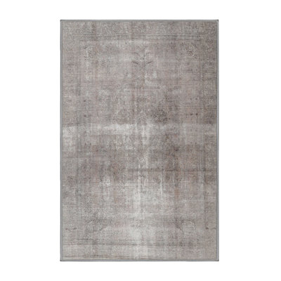 Tapis oriental en laine gris