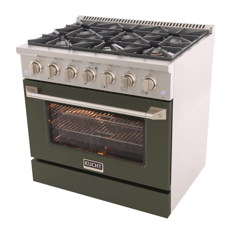 36" 5.2 Cu. Ft. Freestanding Gas, Olive Green, Natural Gas
