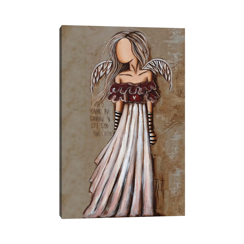 Courage by Rut Art Creations - Wrapped Canvas Graphic Art Print, 20.32 cm H x 30.48 cm W