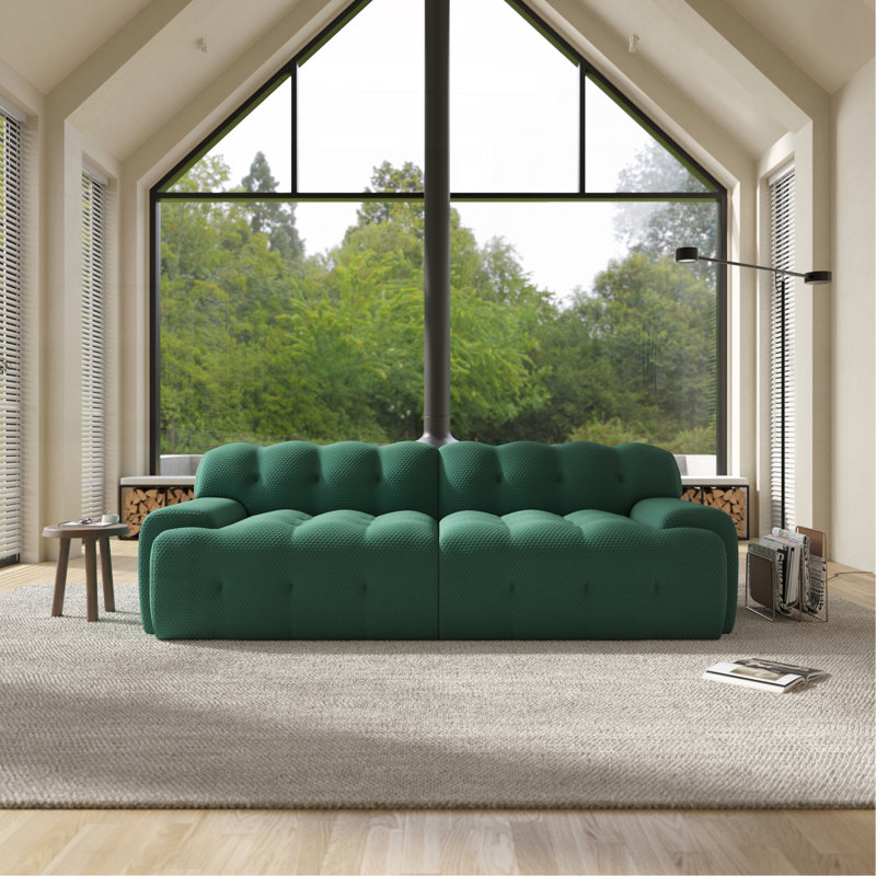 Causeuses modulaires en tricot 3D, H 27,5 po x l 86,6 po x P 41,34 po, 3, Vert