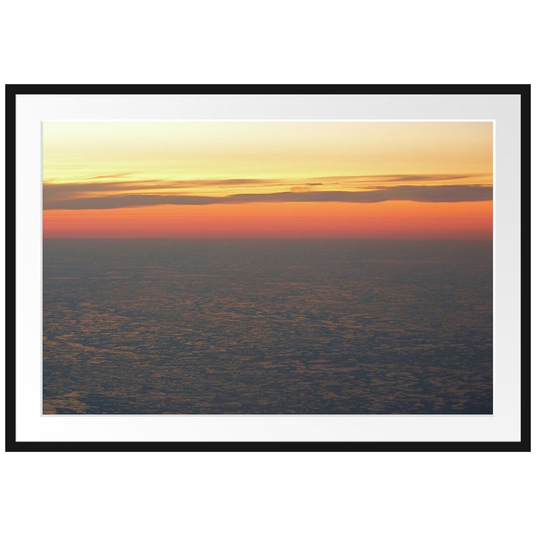 Gerahmtes Poster Eismeer bei Sonnenuntergang