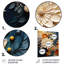 Décoration murale abstraite en métal orange sarcelle tourbillon IV - abstrait-1883682574
