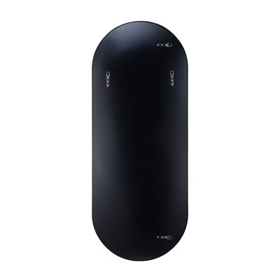 Capsule Wall Mirror - 24"W x 60"H Mirror - Black