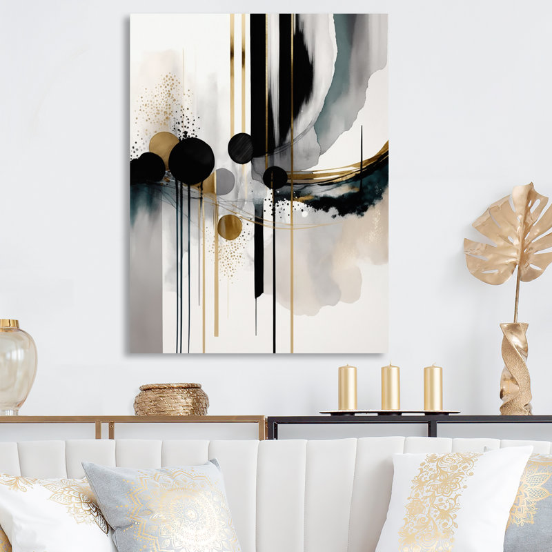 Abstract Transitional Shapes V - Abstract Shapes Framed Canvas Print, 12" W x 20" H, Wrapped Canvas
