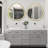 Modern LED Bathroom Mirror with Anti-Fog Touch Dimmer – Warm/Natural/Cool Light, Shatterproof Glass, Easy Wall Mount