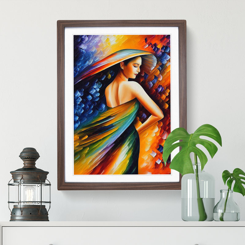 Portrait of a Woman No.2 - Framed Print, 34cm W x 25cm W x 2cm D, Walnut Framed