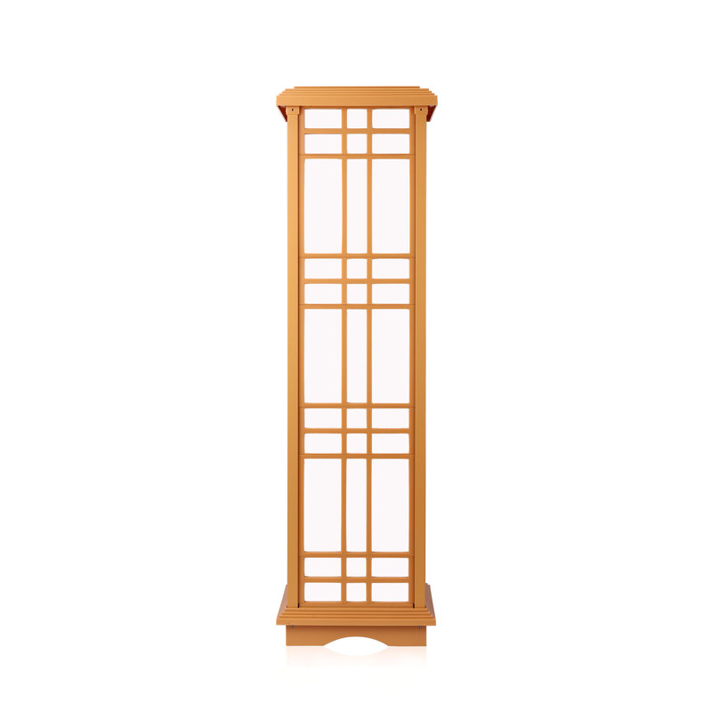 Solar Classic Zen LED Outdoor Lantern Japanese Style, Large - 33.4" H x 9.45" W x 9.45" D
