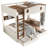 Queen Over Queen Solid Wood Bunk Bed with Storage Drawers, Shelves and Hooks-2081434739-2093976302