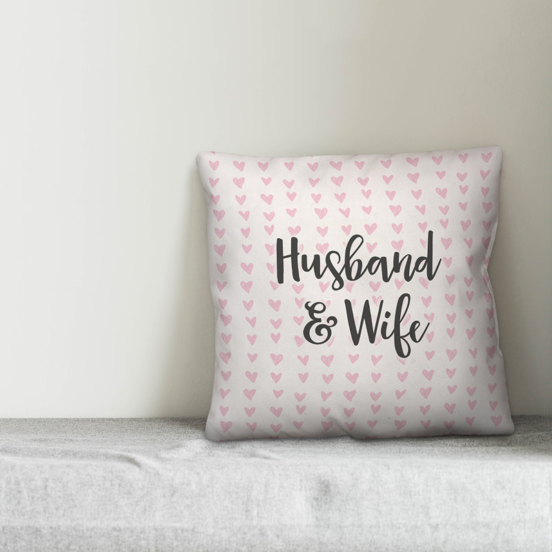  Coussin «Husband and Wife in Hearts», Housse de coussin