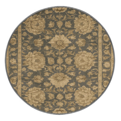 Machine Washable French Gray Area Rug
