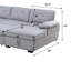Canapé-lit modulaire en tissu (lit escamotable) de 118 po de large Aine-12520871