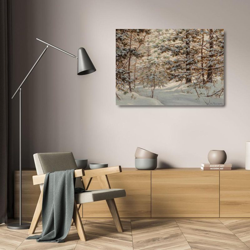 «Winter Pine» par Robert Melvin Decker - Art mural sur toile tendue avec châssis, H 24 po x l 17 po