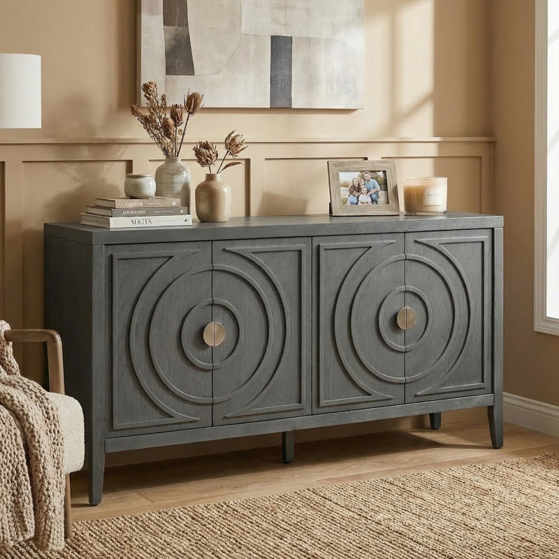Console de 60 po pour le couloir, Gris