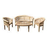 Island Outdoor 4 - Piece Teak Conversation Set