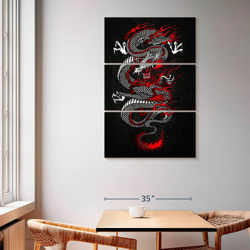 Brampt Mighty Asian Dragon, 65" H x 42" W