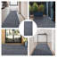 Runner Rug Hallway Non Slip Rubber Back Custom Size As Carpet Doormat Throw Rug Grey Striped_1-208158657