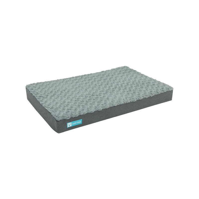 Lit pour chien orthopédique en mousse à mémoire de forme Premium, Gris, H 3 po x l 29 po x P 19 po