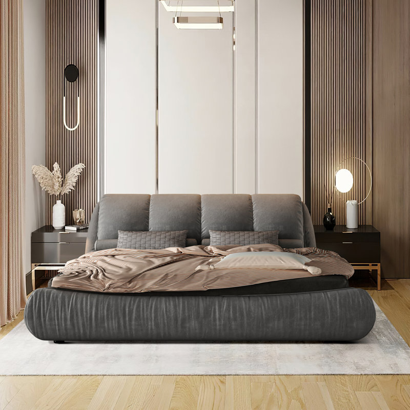 Lieselene Low Profile Standard Bed Frame, Queen, Green